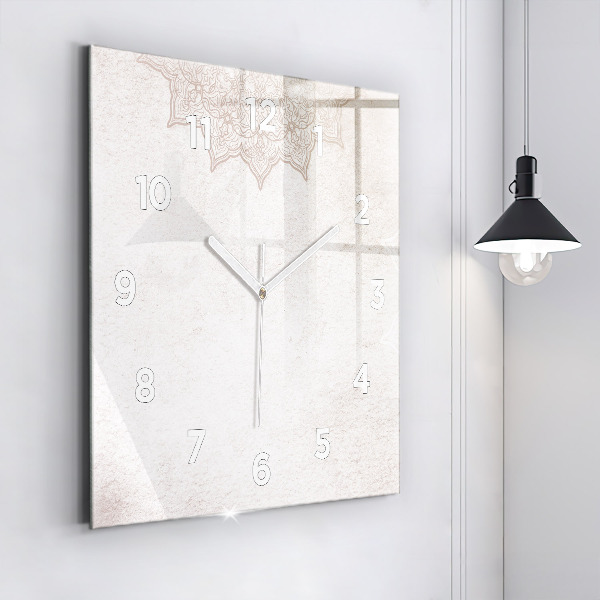 Reloj de pared cuadrado Patrón decorativo