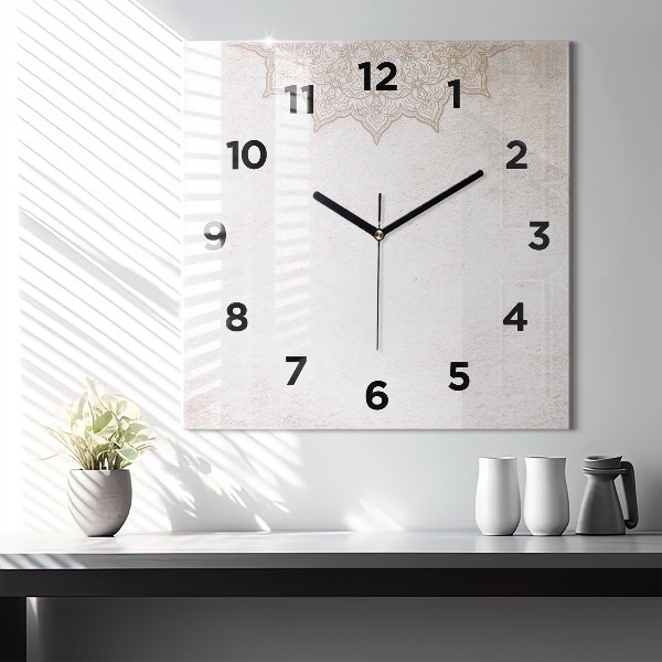 Reloj de pared cuadrado Patrón decorativo
