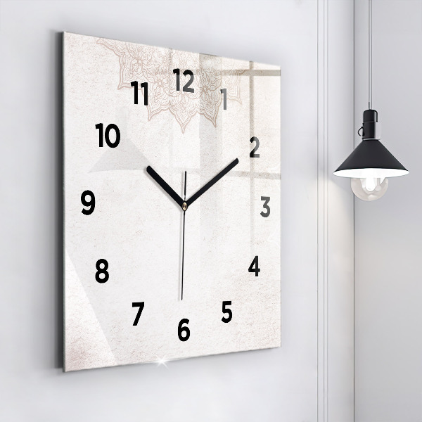 Reloj de pared cuadrado Patrón decorativo