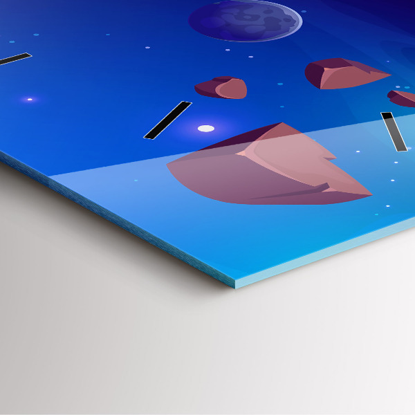 Reloj cuadrado Galaxia de planetas