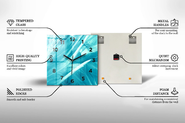 Reloj cuadrado Olas modernas