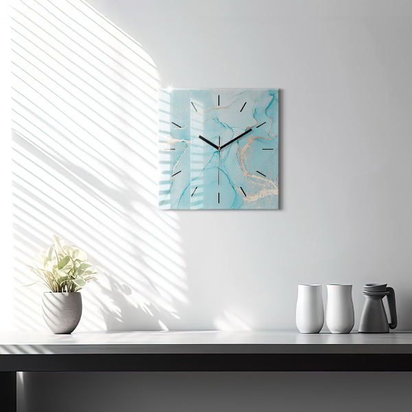 Reloj de pared cuadrado Mármol decorativo