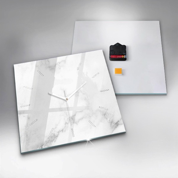 Reloj de pared cuadrado Mármol