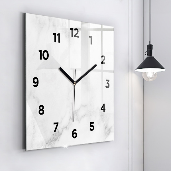 Reloj de pared cuadrado Mármol