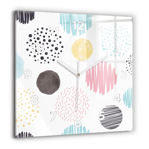 Reloj de pared cuadrado Patrón geométrico