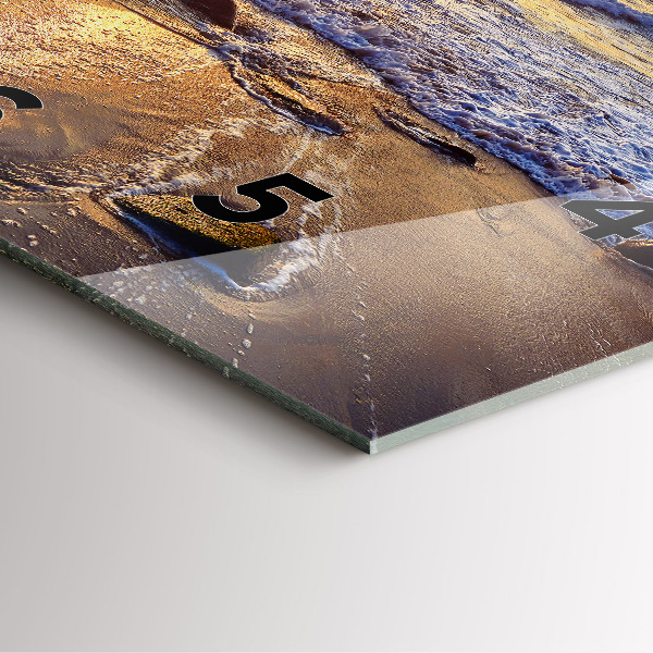 Reloj cuadrado Puesta de sol en la playa