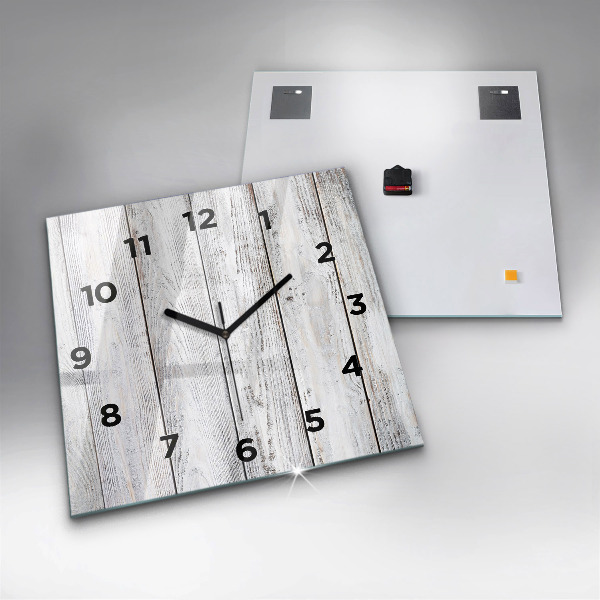 Reloj de pared cuadrado Tablas pintadas