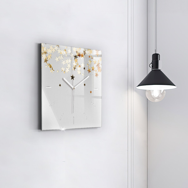 Reloj de pared cuadrado Estrellas