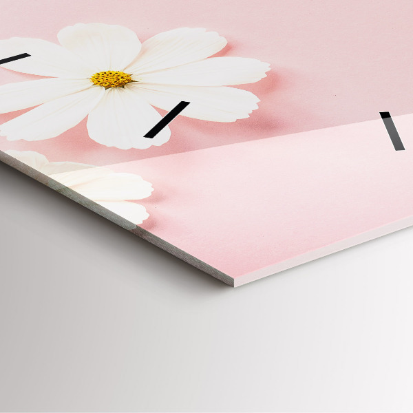 Reloj cuadrado Flores de margarita