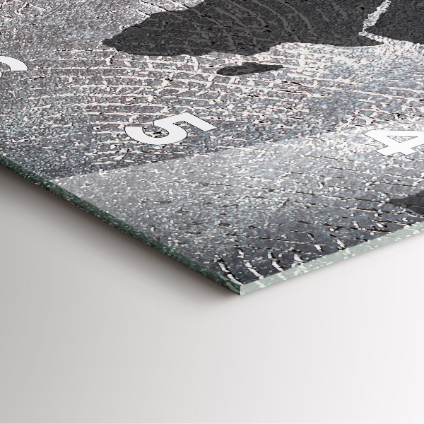 Reloj cuadrado Mapamundi de hormigón