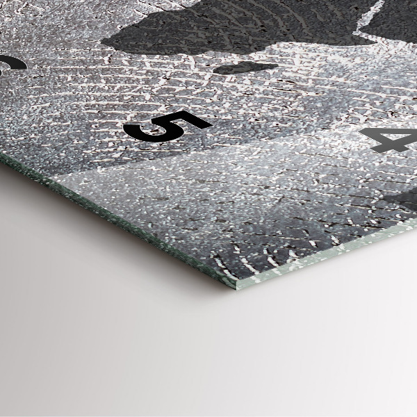 Reloj cuadrado Mapamundi de hormigón