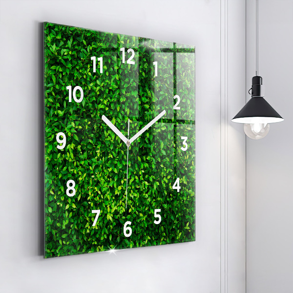 Reloj de pared cuadrado Hojas de seto