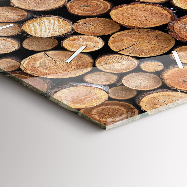 Reloj cuadrado Anillos de árboles