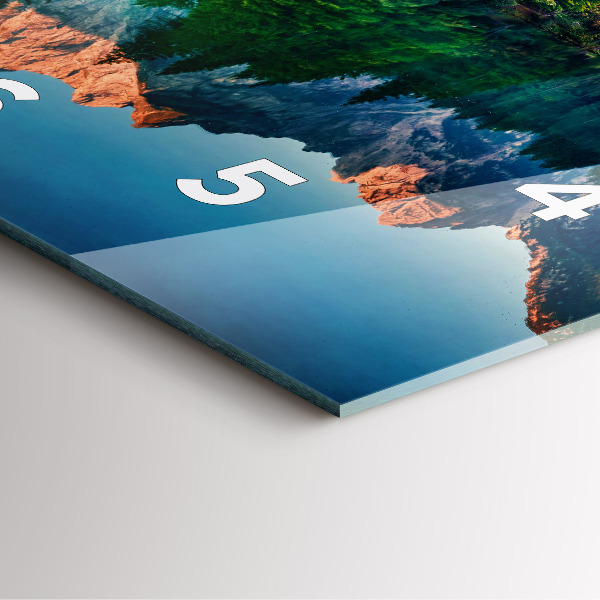 Reloj de pared cuadrado Paisaje lacustre