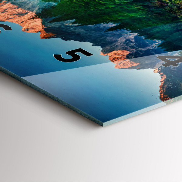 Reloj de pared cuadrado Paisaje lacustre