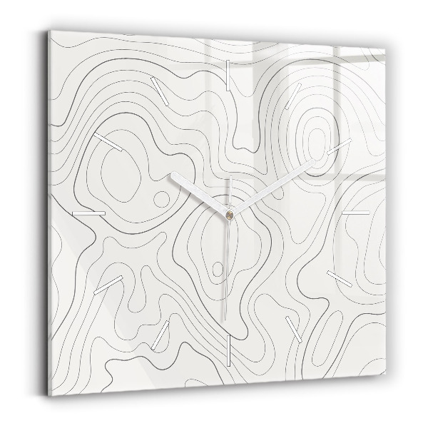 Reloj cuadrado Manchas abstractas