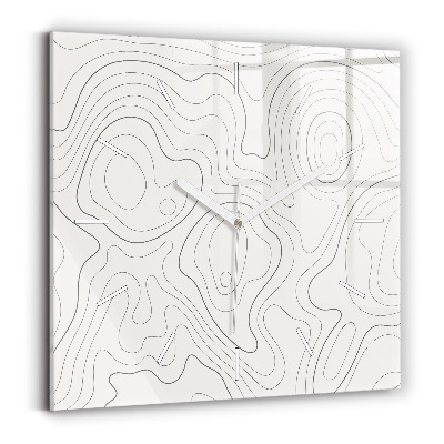 Reloj cuadrado Manchas abstractas