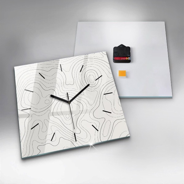 Reloj cuadrado Manchas abstractas