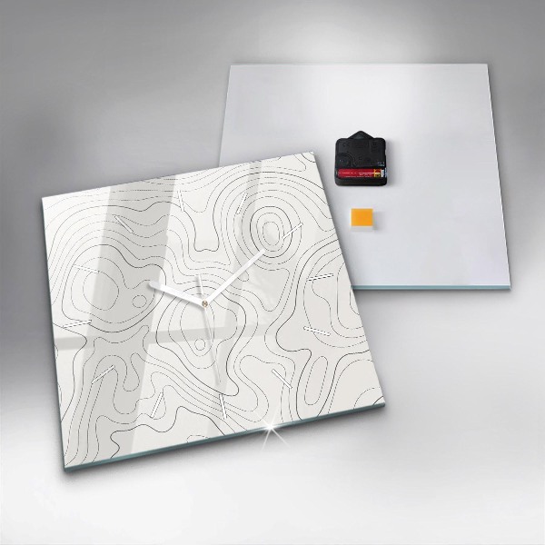 Reloj cuadrado Manchas abstractas