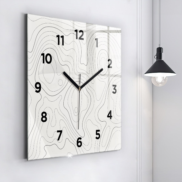 Reloj cuadrado Manchas abstractas