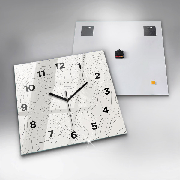 Reloj cuadrado Manchas abstractas