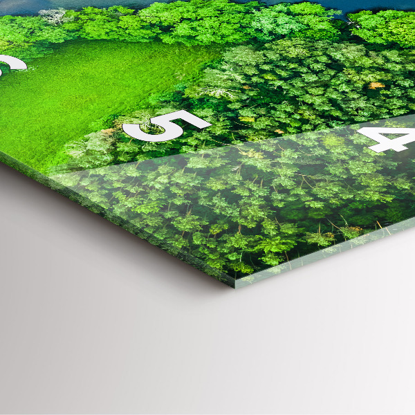 Reloj de pared cuadrado Río en el bosque