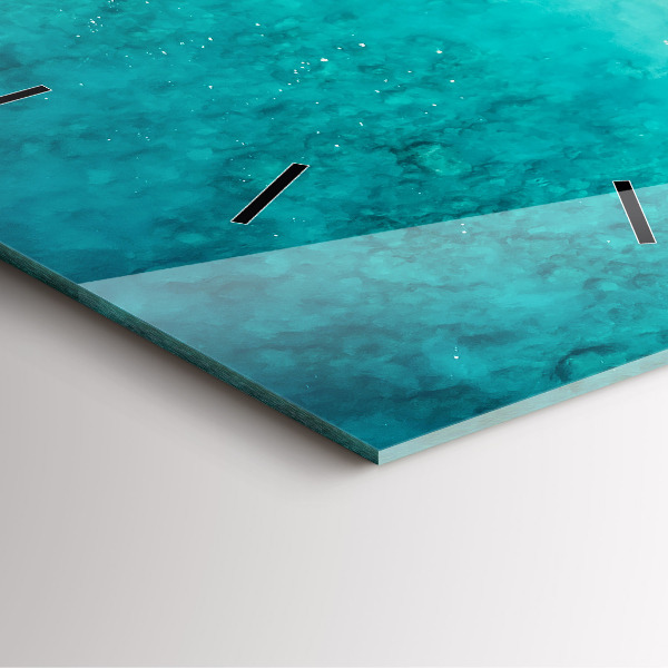 Reloj cuadrado Playa de arena de mar