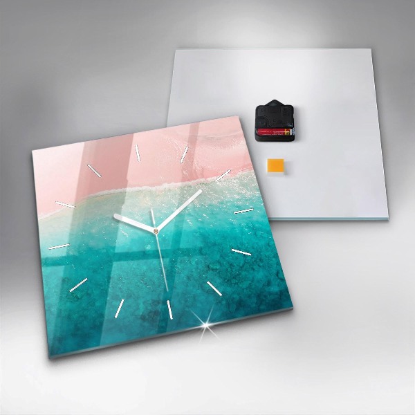 Reloj cuadrado Playa de arena de mar