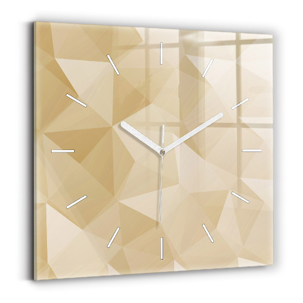 Reloj de pared cuadrado Triángulos abstractos