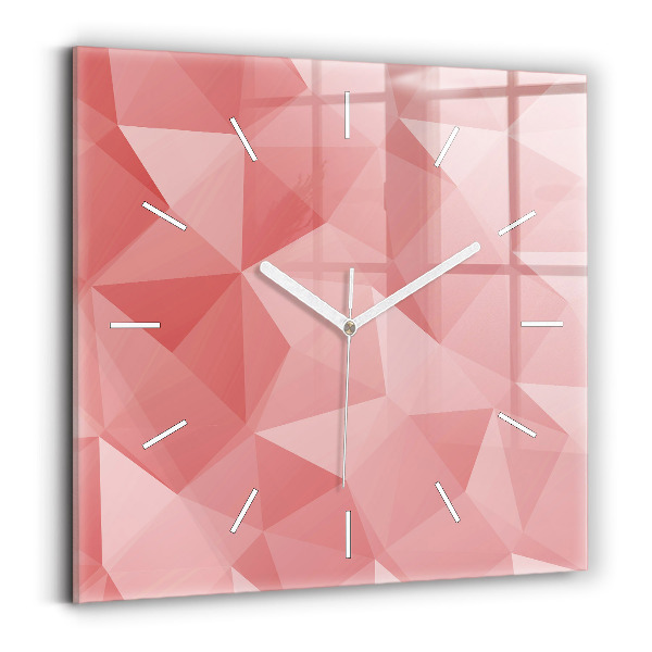 Reloj de pared cuadrado Triángulos abstracto