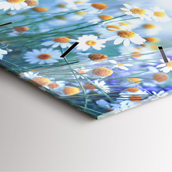 Reloj de pared cuadrado Mariposa en un prado