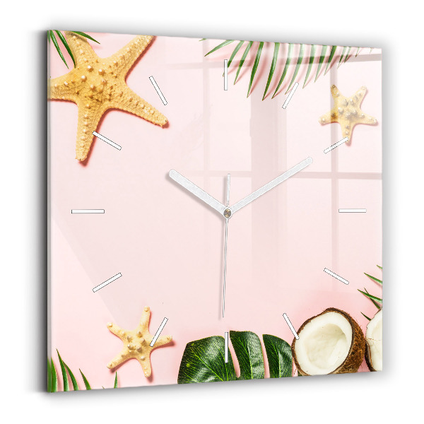 Reloj de pared cuadrado Ambiente veraniego