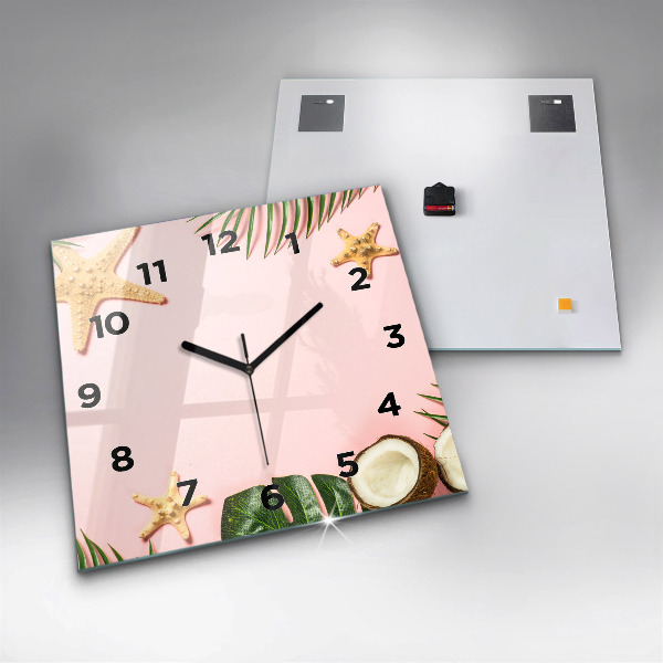Reloj de pared cuadrado Ambiente veraniego