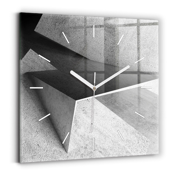 Reloj de pared cuadrado Triángulos abstractos