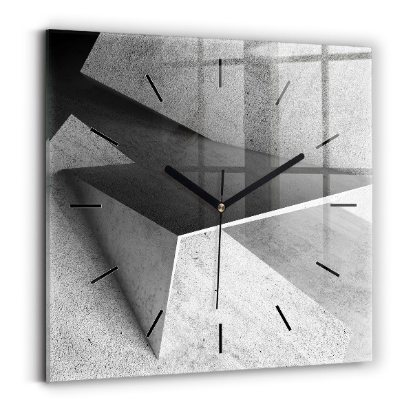 Reloj de pared cuadrado Triángulos abstractos