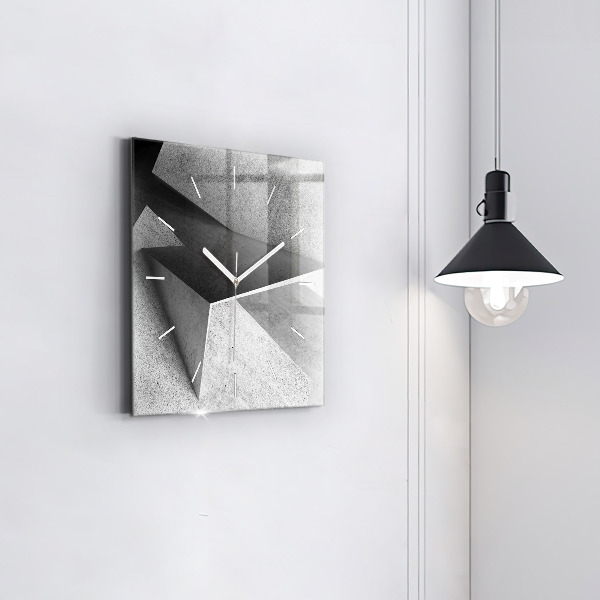 Reloj de pared cuadrado Triángulos abstractos