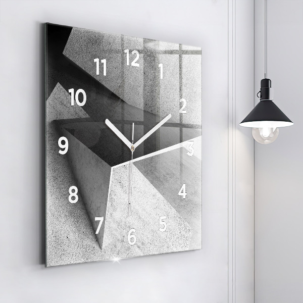 Reloj de pared cuadrado Triángulos abstractos