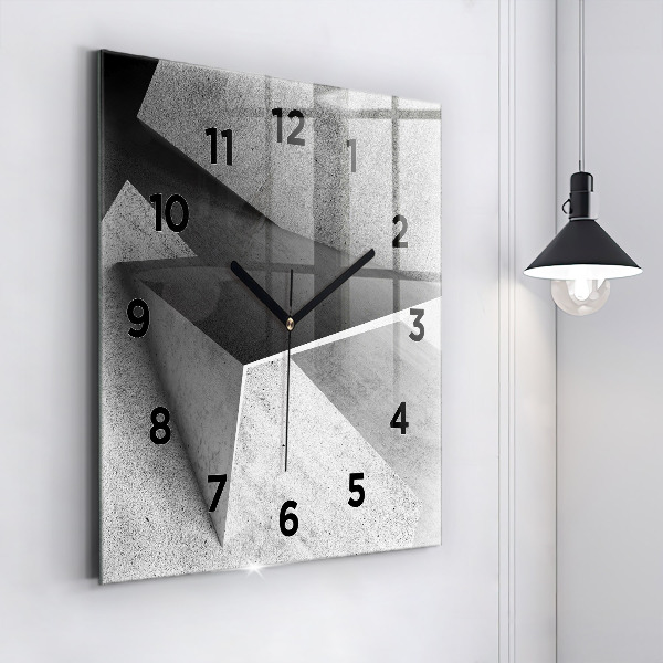 Reloj de pared cuadrado Triángulos abstractos