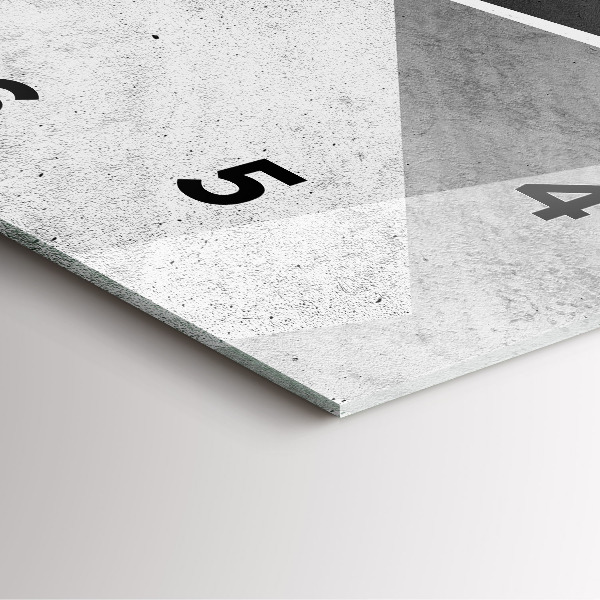 Reloj de pared cuadrado Triángulos abstractos