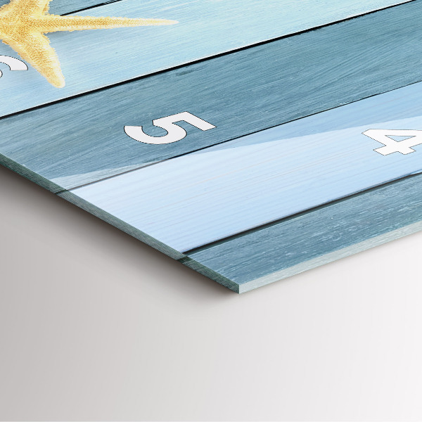 Reloj cuadrado Tablas rayas y concha