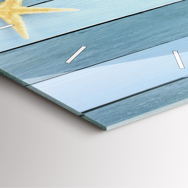 Reloj cuadrado Tablas rayas y concha