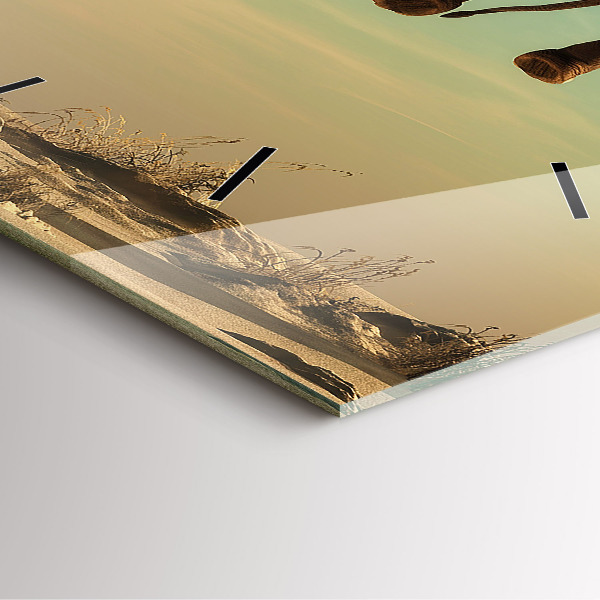 Reloj de pared cuadrado Elefante en un árbol