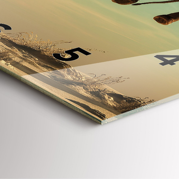 Reloj de pared cuadrado Elefante en un árbol