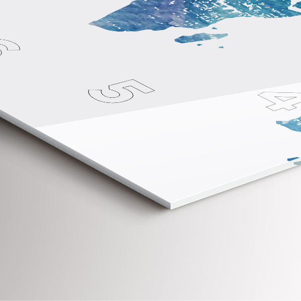 Reloj de pared cuadrado Mapamundi