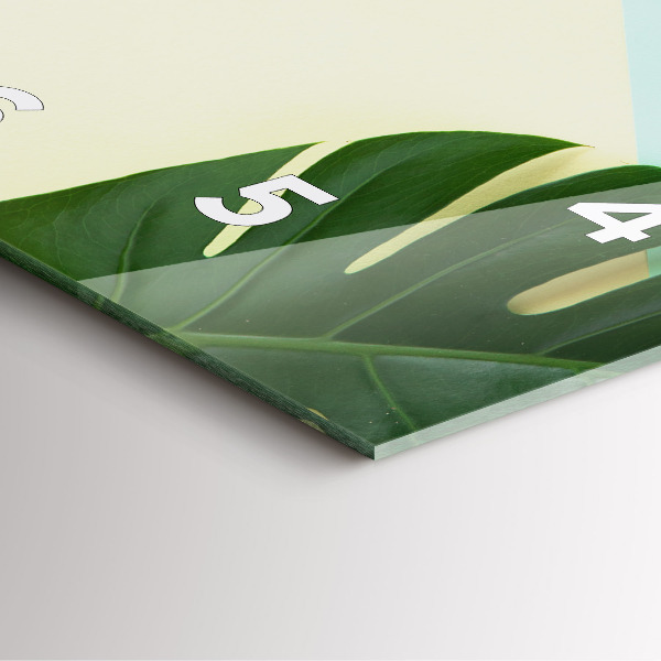 Reloj de pared cuadrado Hojas de Monstera