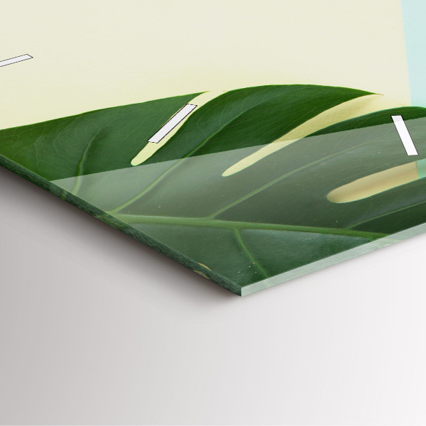 Reloj de pared cuadrado Hojas de Monstera