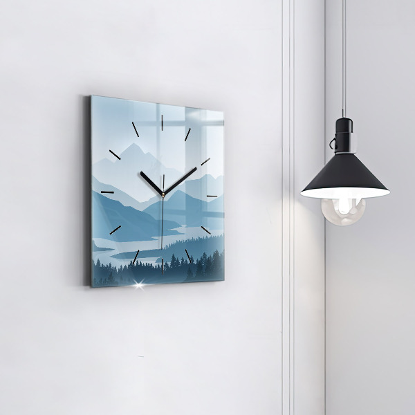 Reloj cuadrado Paisaje montañoso