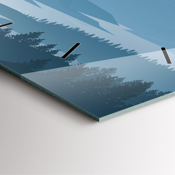 Reloj cuadrado Paisaje montañoso