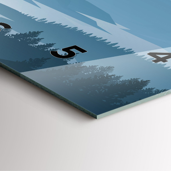 Reloj cuadrado Paisaje montañoso