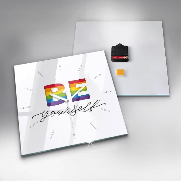 Reloj cuadrado Inscripción sé tú mismo